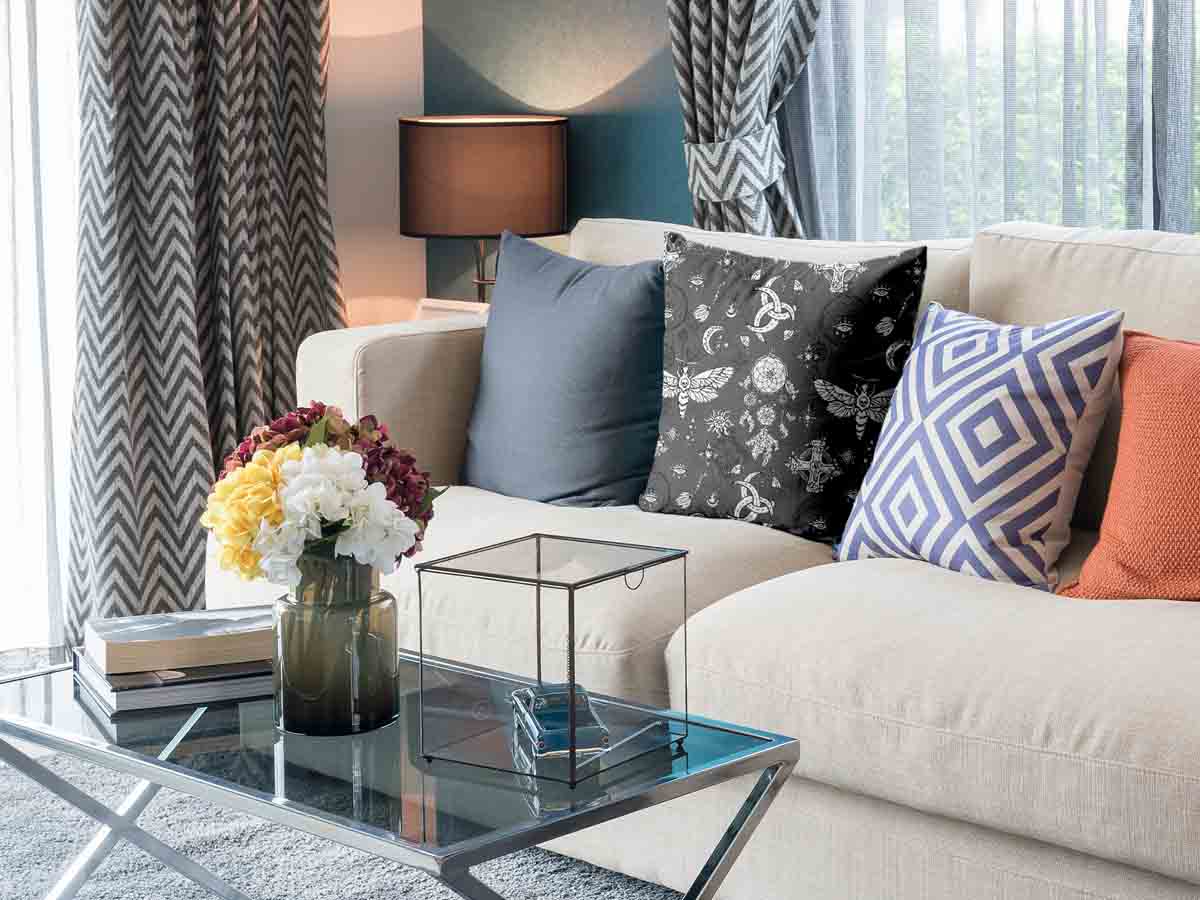 Health Pillow Black Creepy Dragonfly