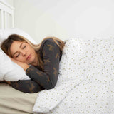 Original therapy blanket - cotton cover white with stars and dots