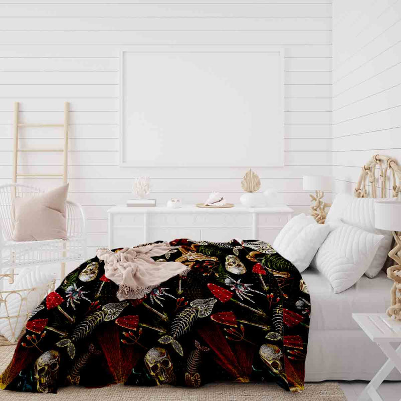 Original therapy blanket - cotton cover Halloween skeleton
