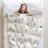 Therapy blankets bedding set paw prints in the forest