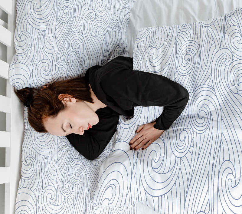 Original therapy blanket - cotton cover blue waves