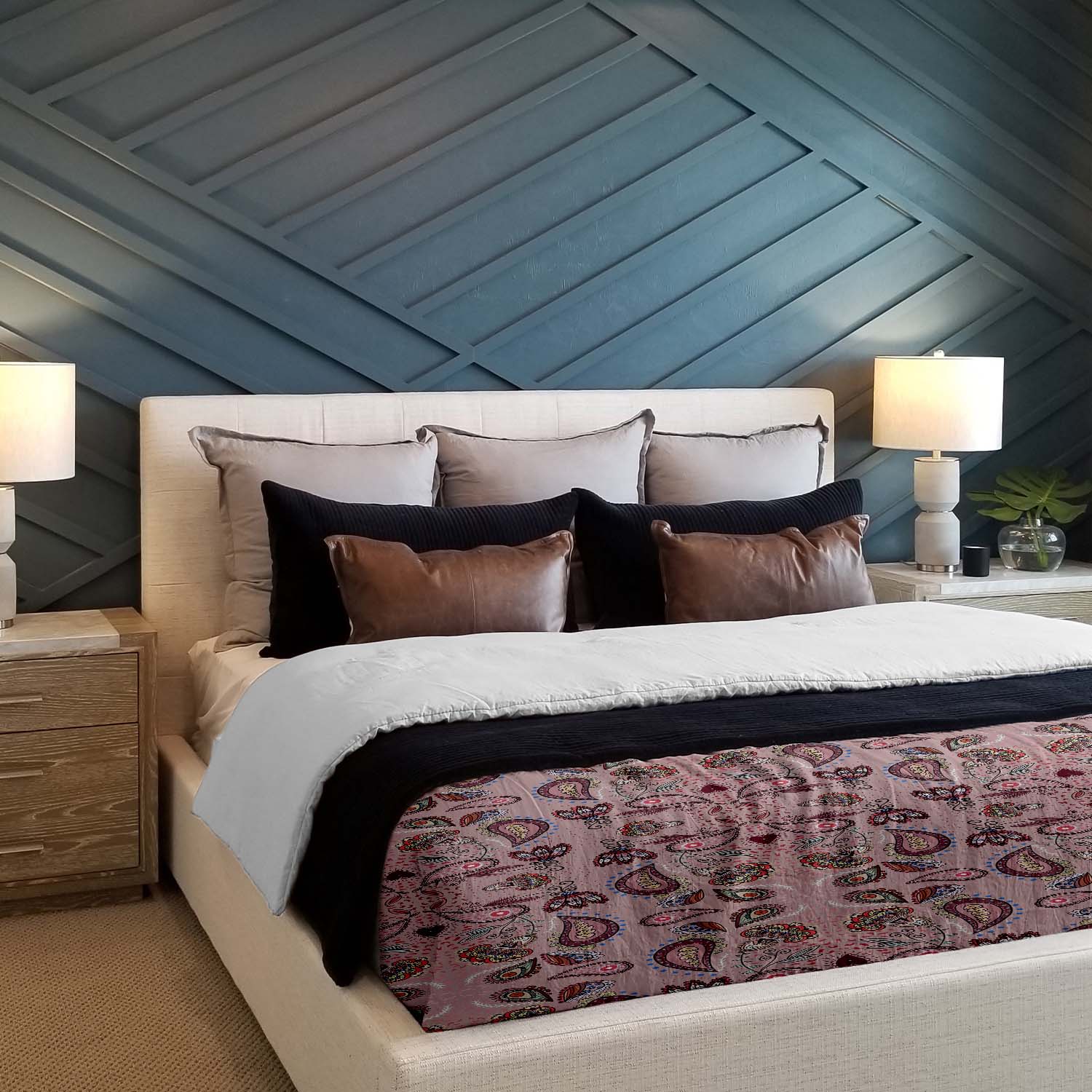 Therapy blankets bedding set pink mandala