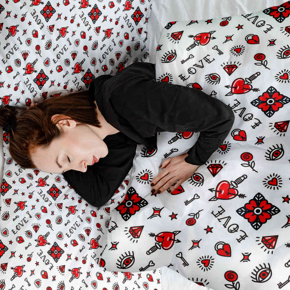 Couette thérapeutique Ensemble de linge de lit Amour mélangé