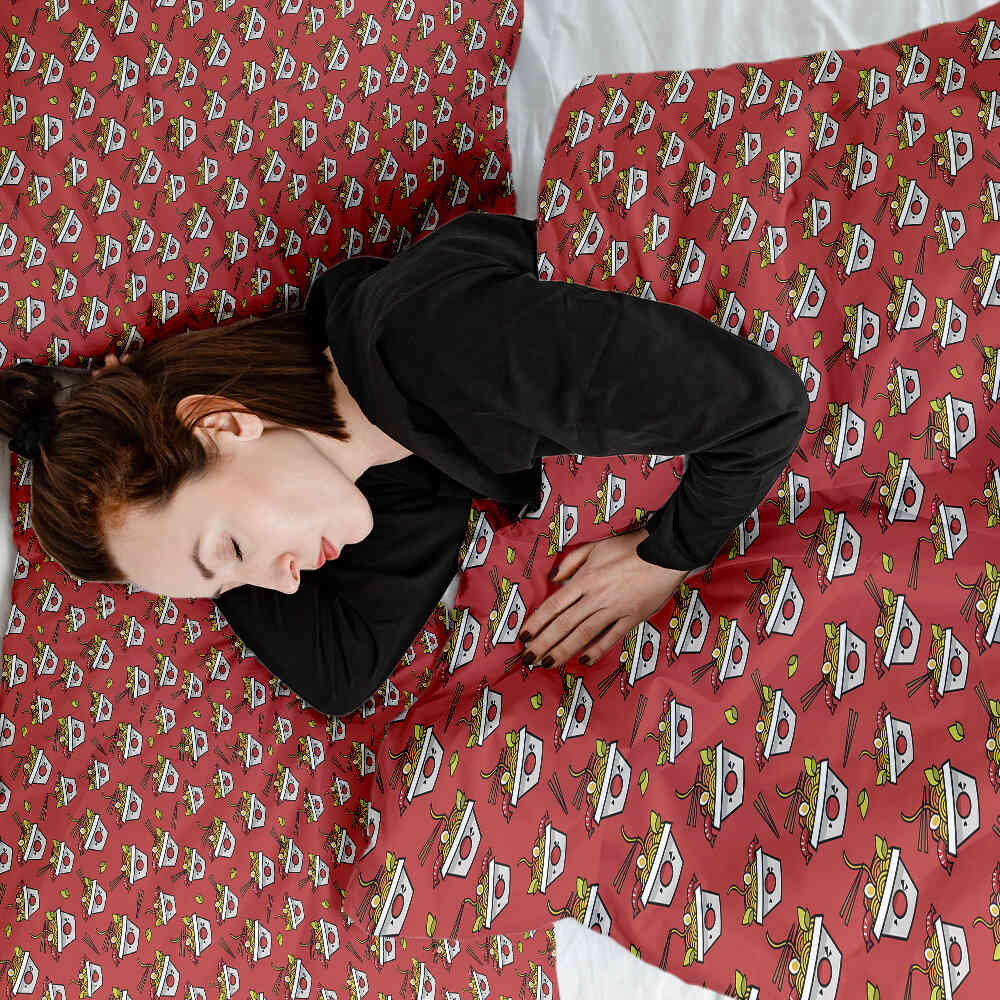 Therapy blankets bedding set red take-away