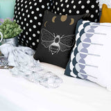 Health Pillow Black with Moth