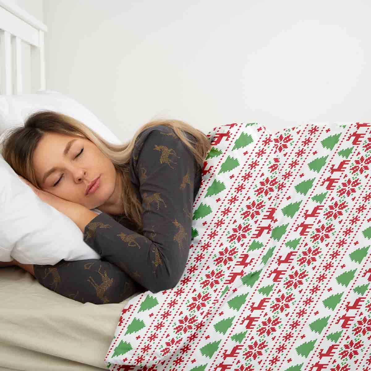 Couverture thérapeutique originale - Housse en coton Noël en Norvège