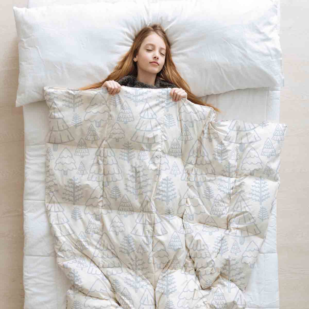 Original therapy blanket - cotton cover delicate forest