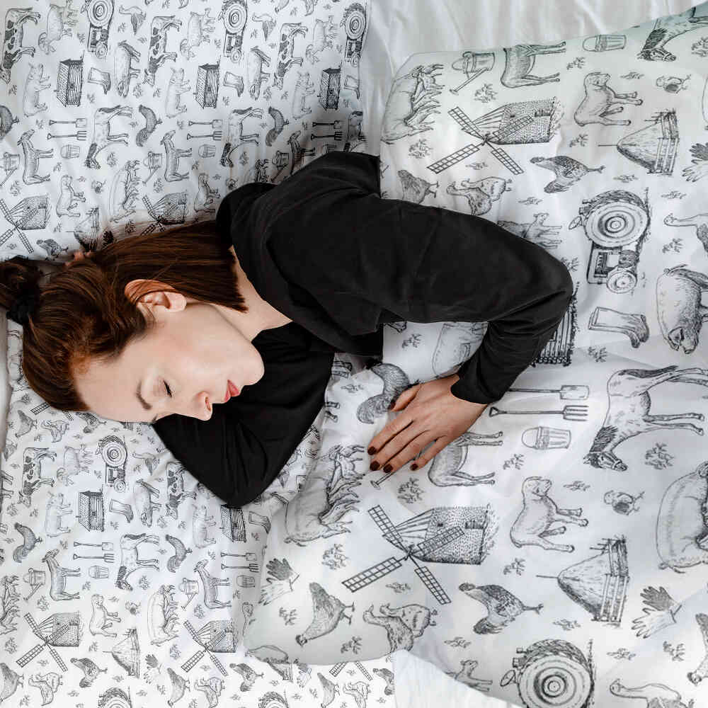 Therapy blankets bedding set gray farmhouse