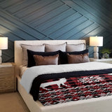 Original therapy blanket - cotton cover checkered with reindeer