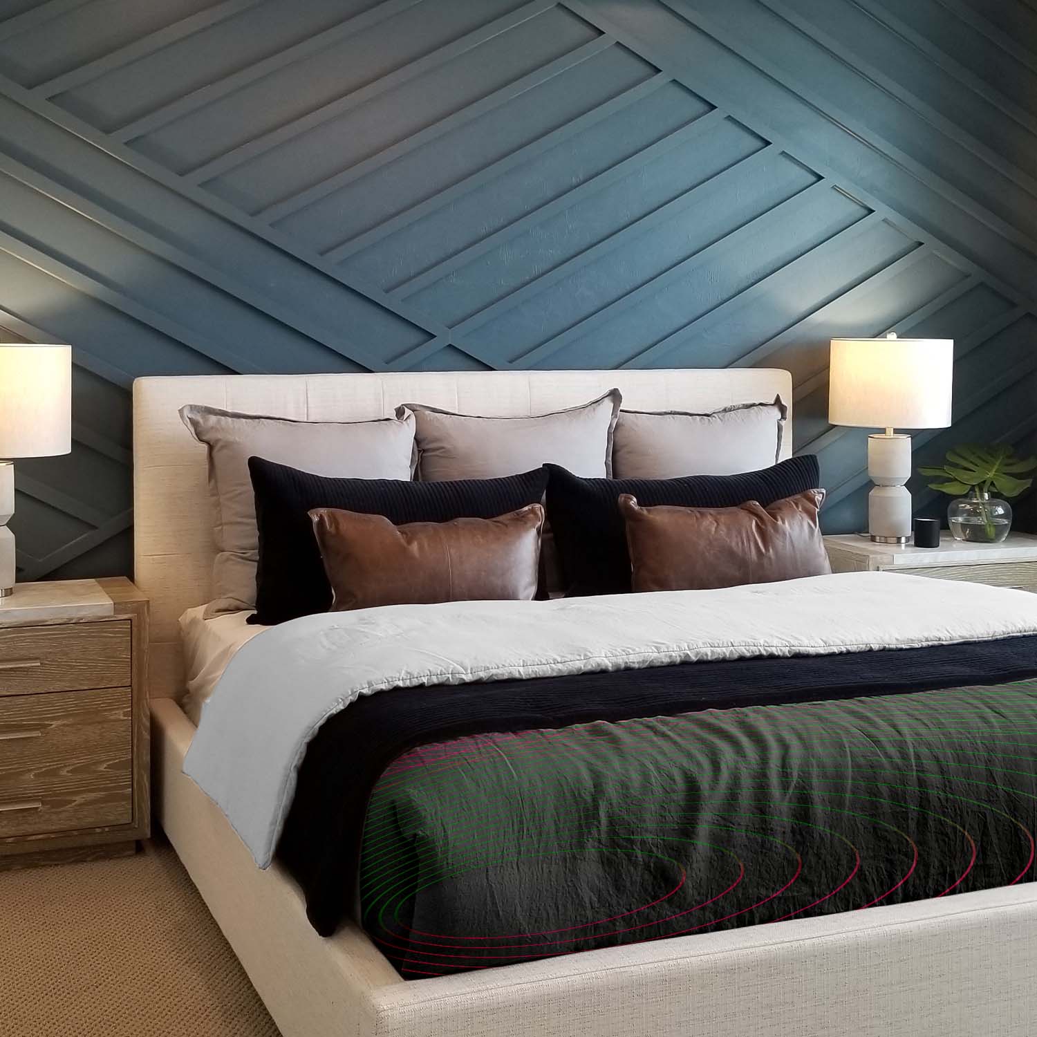 Therapy blankets bedding set gradient shapes