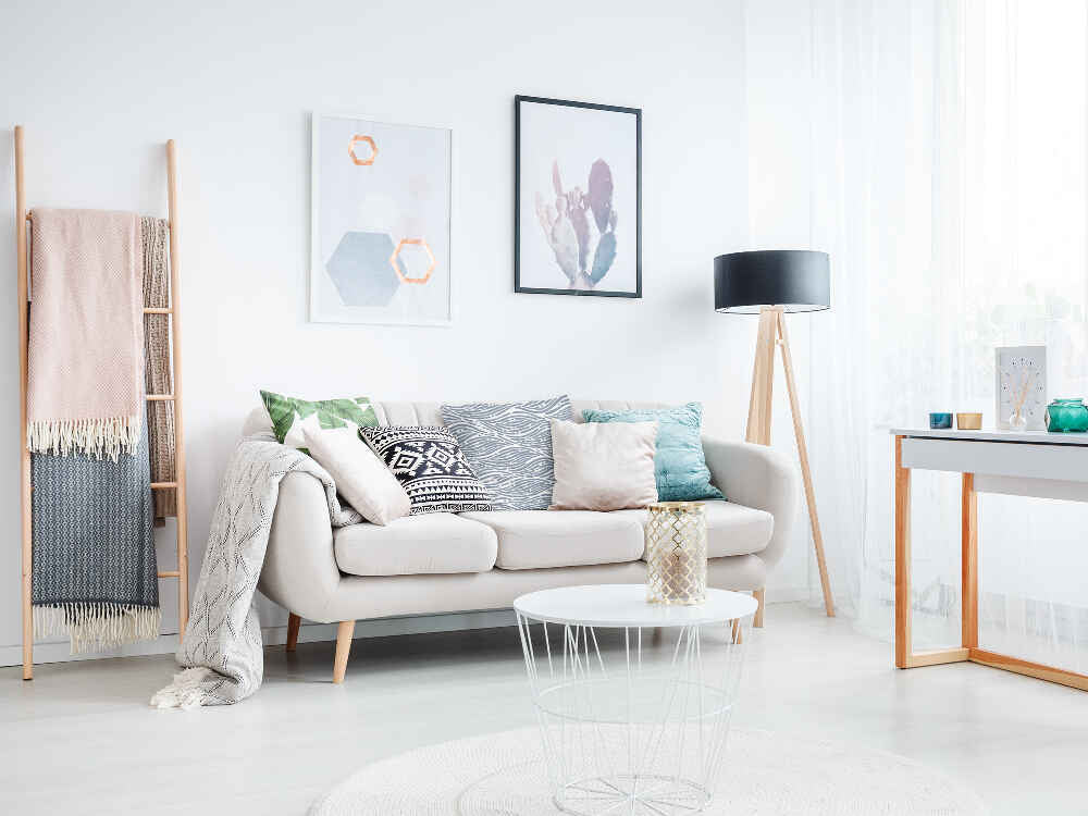 Health pillow wavy pattern blue