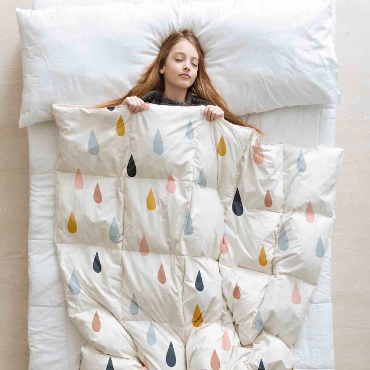 Couverture thérapeutique originale - Housse en coton avec gouttes colorées