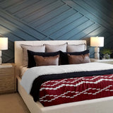 Therapy blanket and bedding set with red Christmas pattern.
