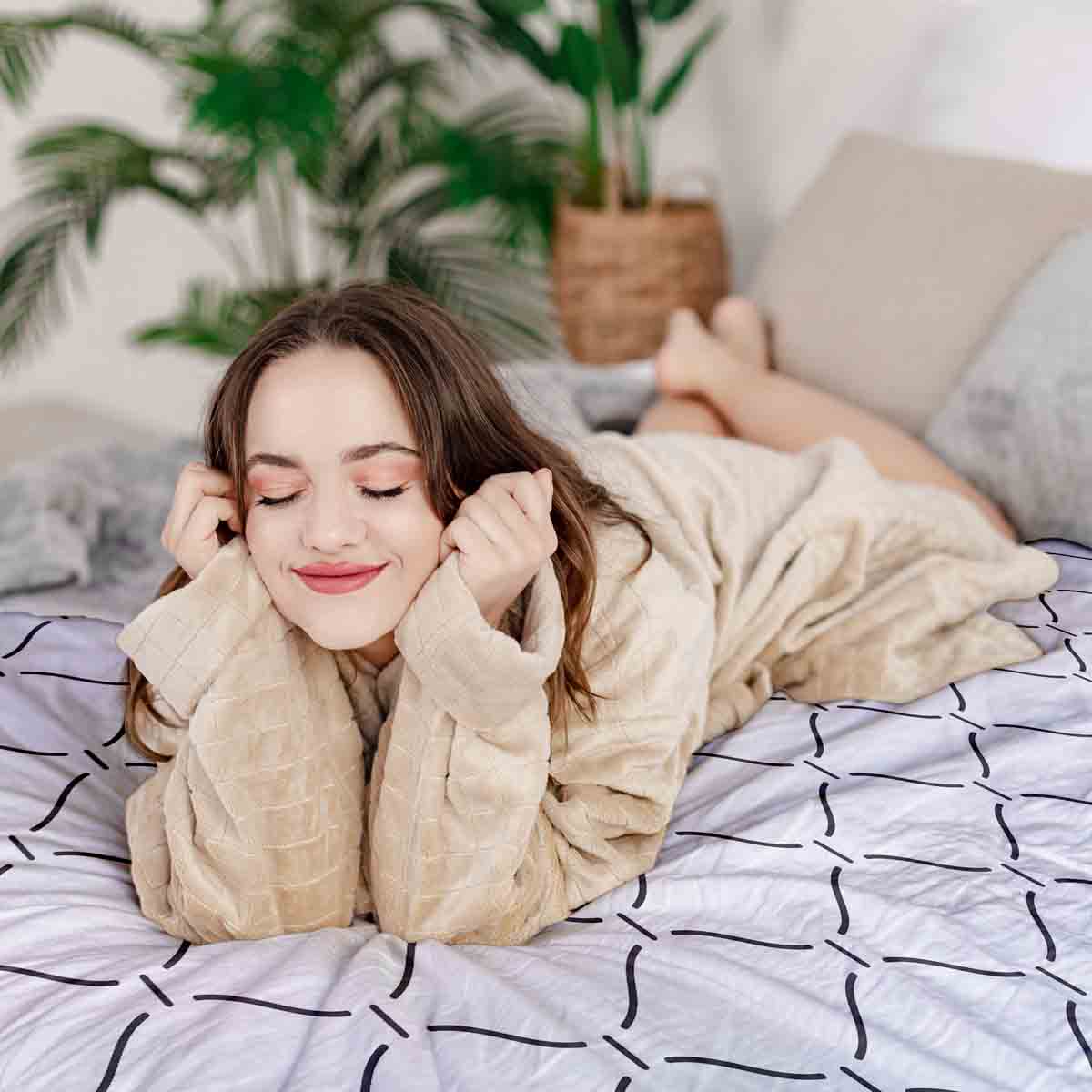 Original therapy blanket - cotton cover wavy pattern