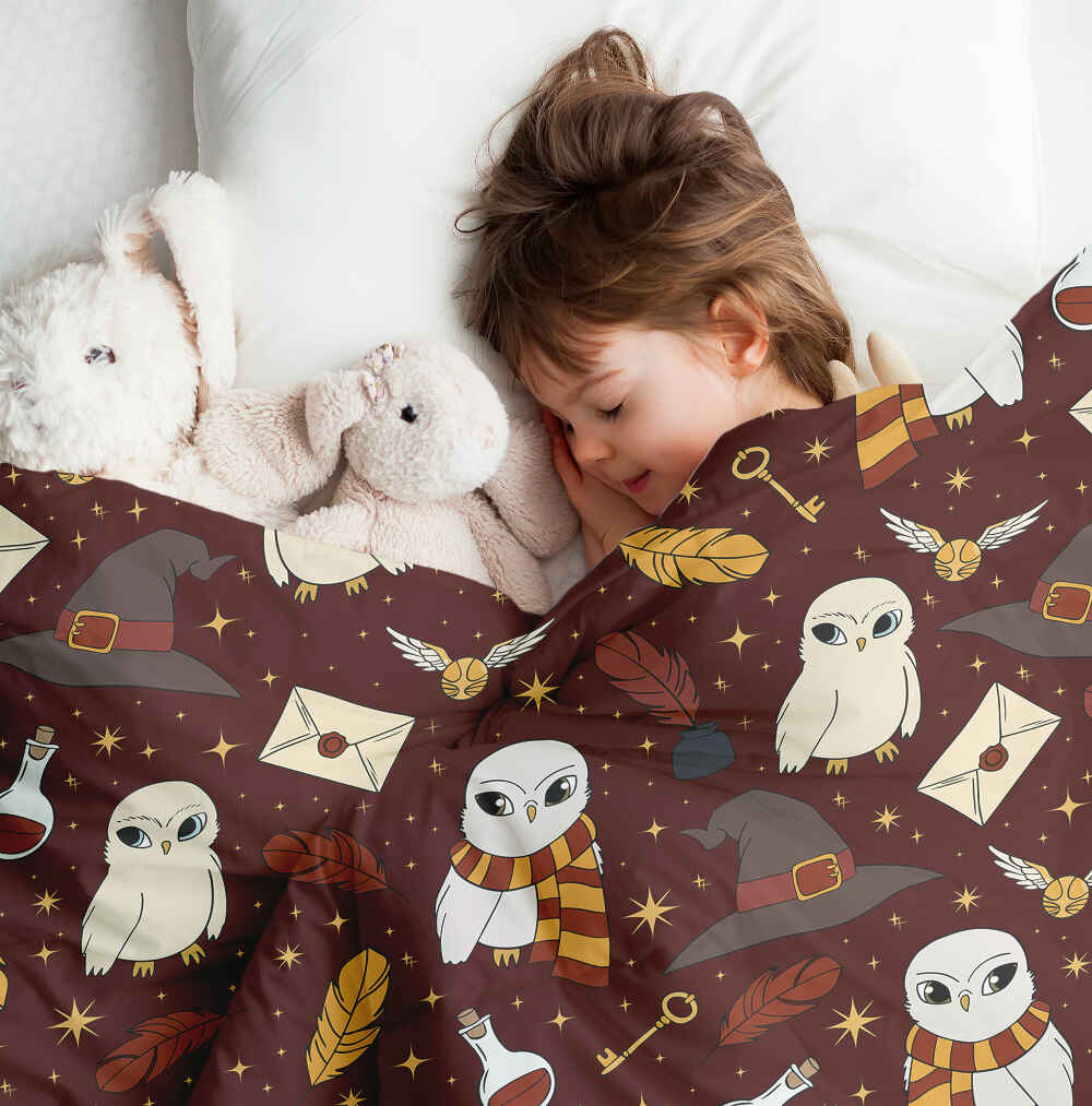 Therapy blankets bedding set brown Hedwig