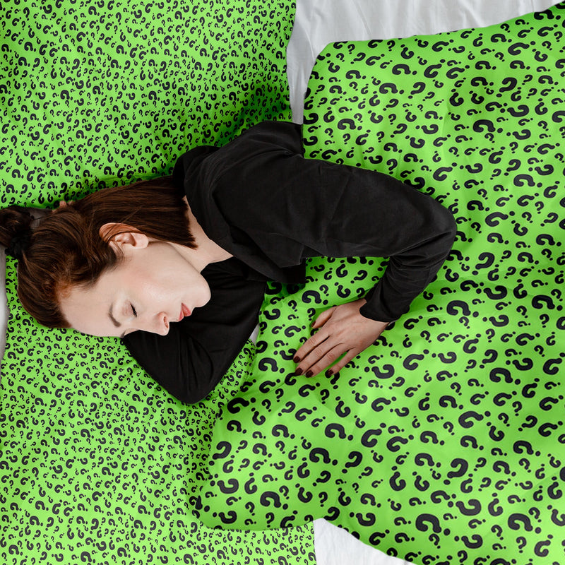 Original therapy blanket - light green cotton cover with question mark