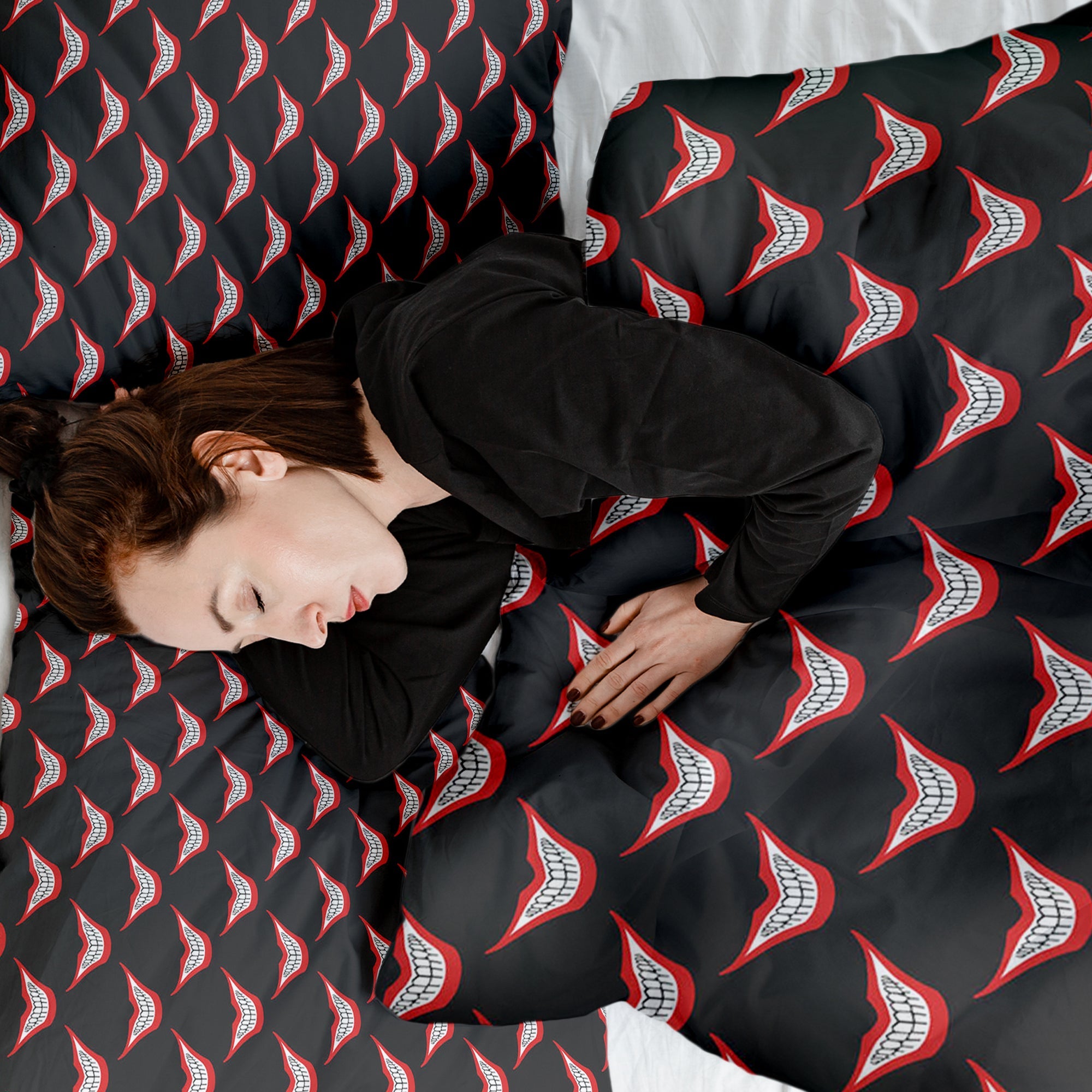 Couverture thérapeutique originale - Housse en coton Bouche souriante