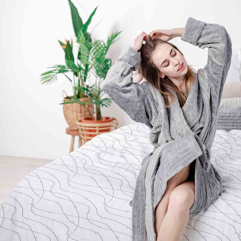 Therapy blanket bedding set, white, star orbit.