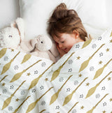Original therapy blanket - cotton cover white with Harry's broom