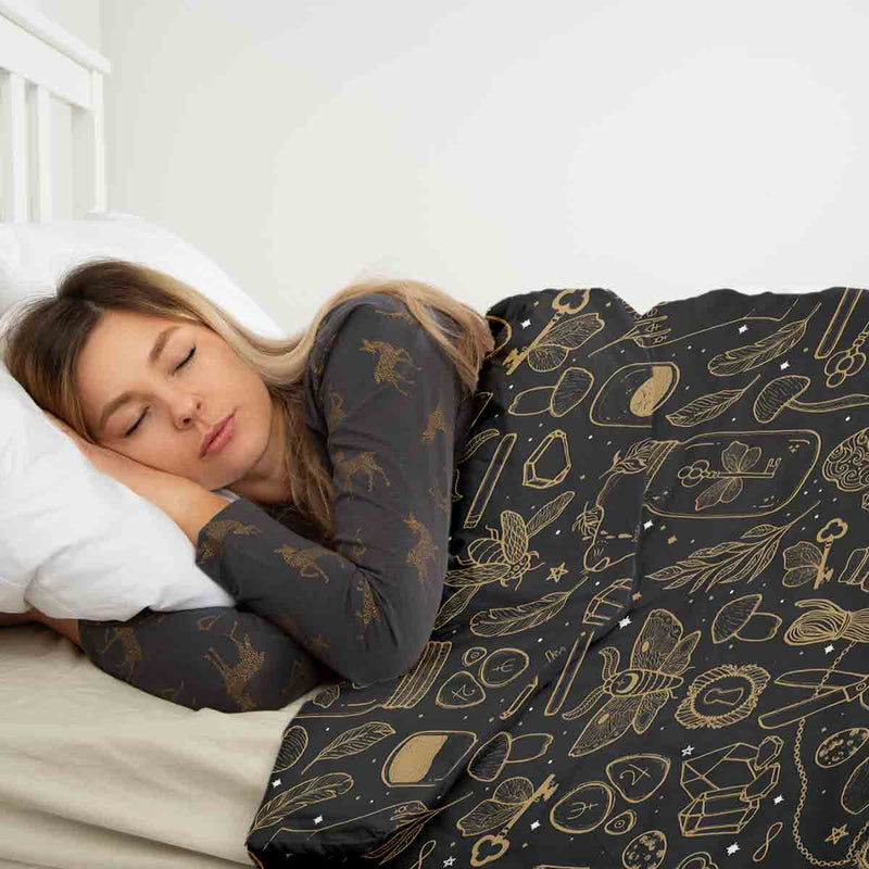 Therapy blanket bedding set, black magic.