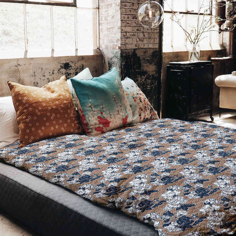 Original therapy blanket - cotton cover with flowers
