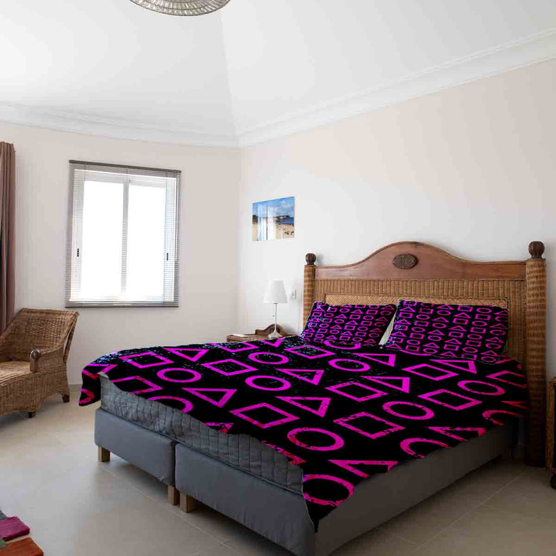 Original therapy blanket - cotton cover pink Dalgona shapes