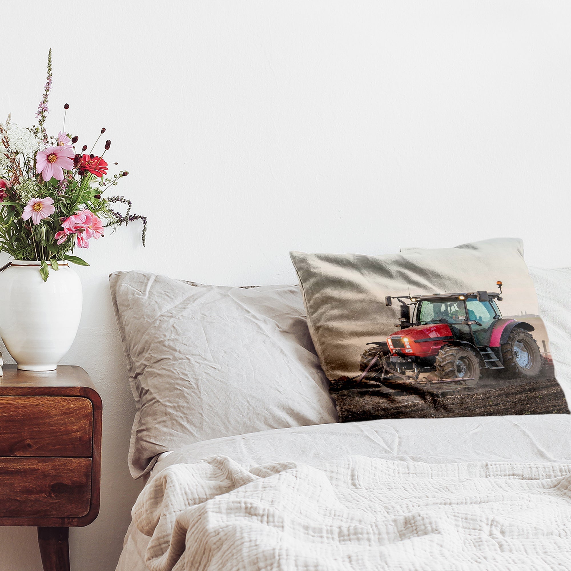 Health pillow with large tractor