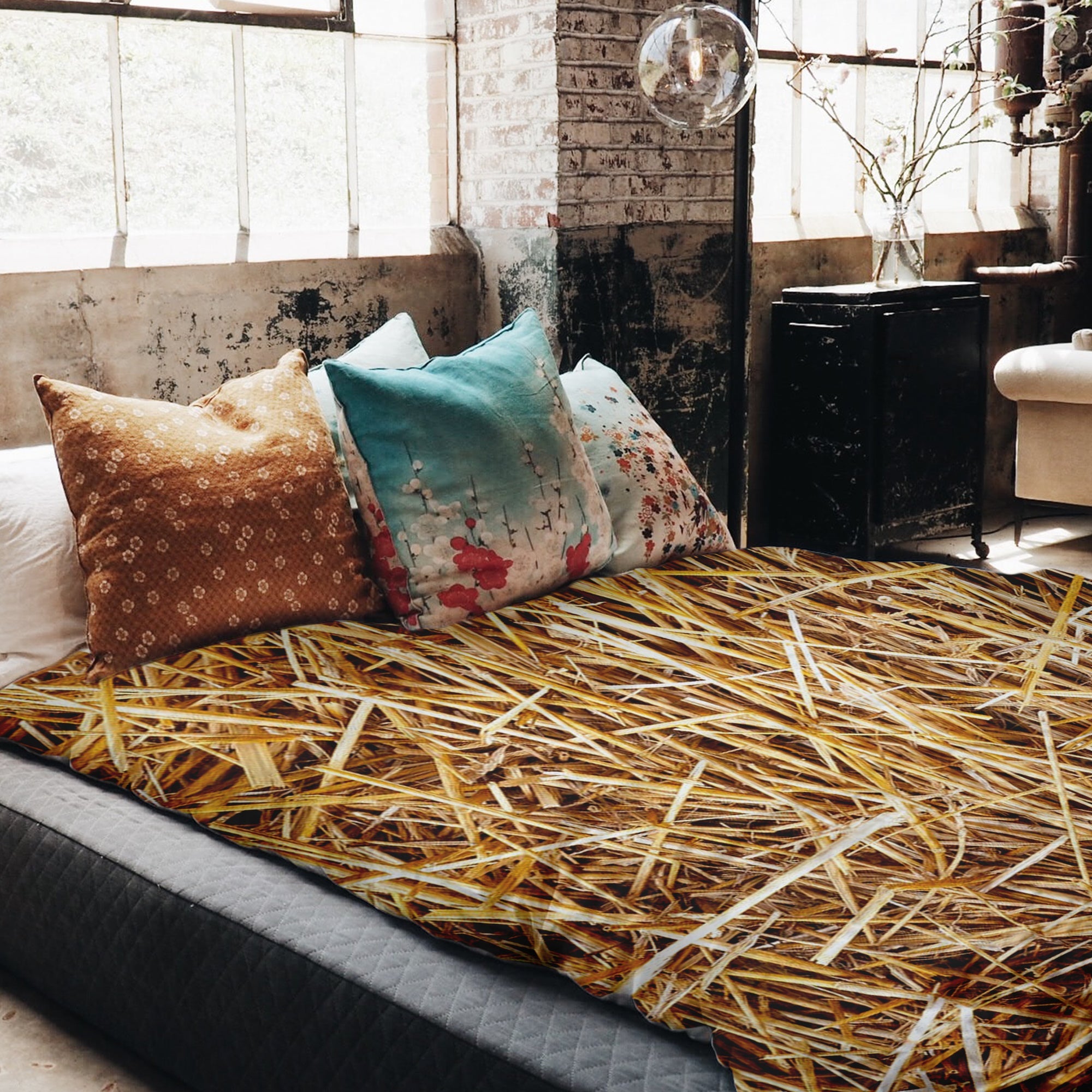 Original therapy blanket - cotton cover with hay