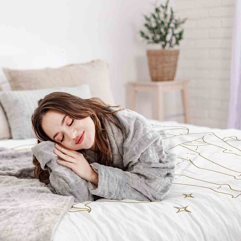 Therapy blanket and bedding set, Gemini constellation.