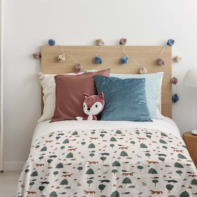 Original therapy blanket - cotton cover forest animals