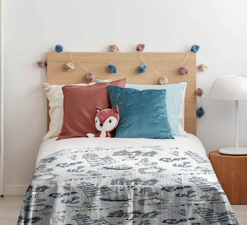 Original therapy blanket - cotton cover seafaring