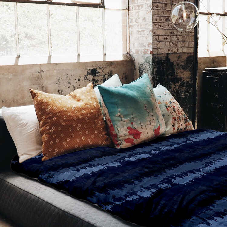 Original therapy blanket - cotton cover blue sound waves