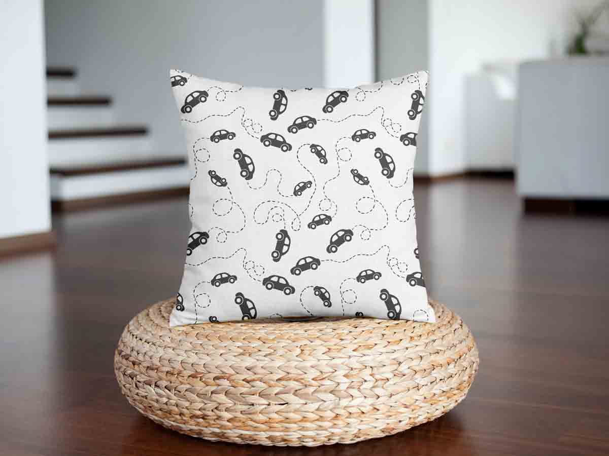 Coussin de santé avec voitures noires