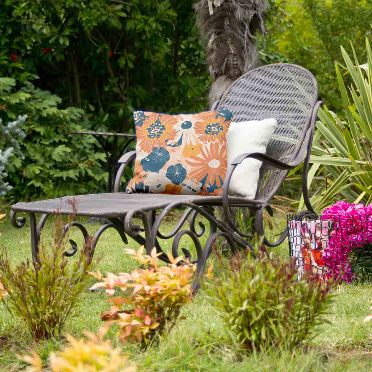 Health pillow with gerbera flowers