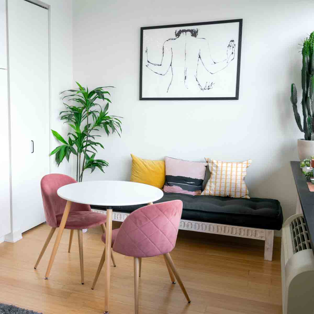 Coussin de santé jaune à carreaux