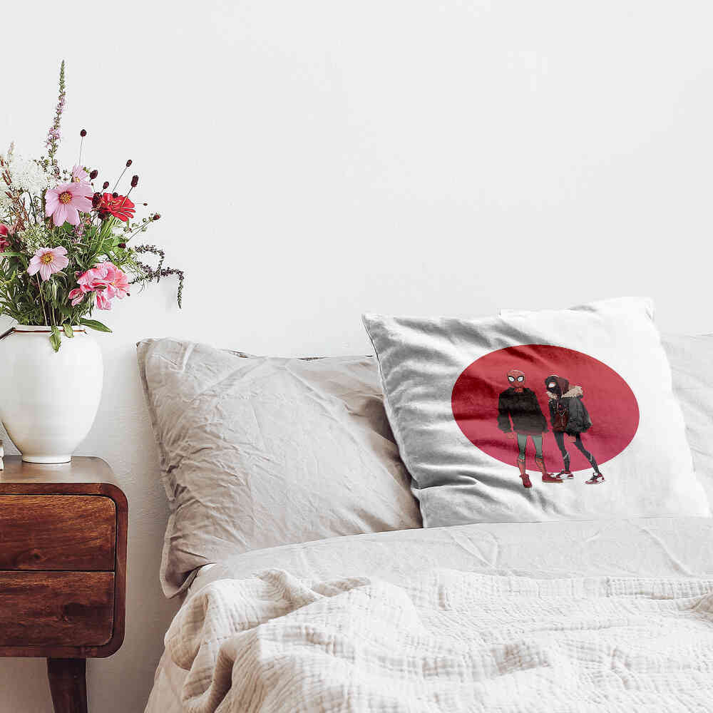 Coussin de santé blanc avec Spiderman