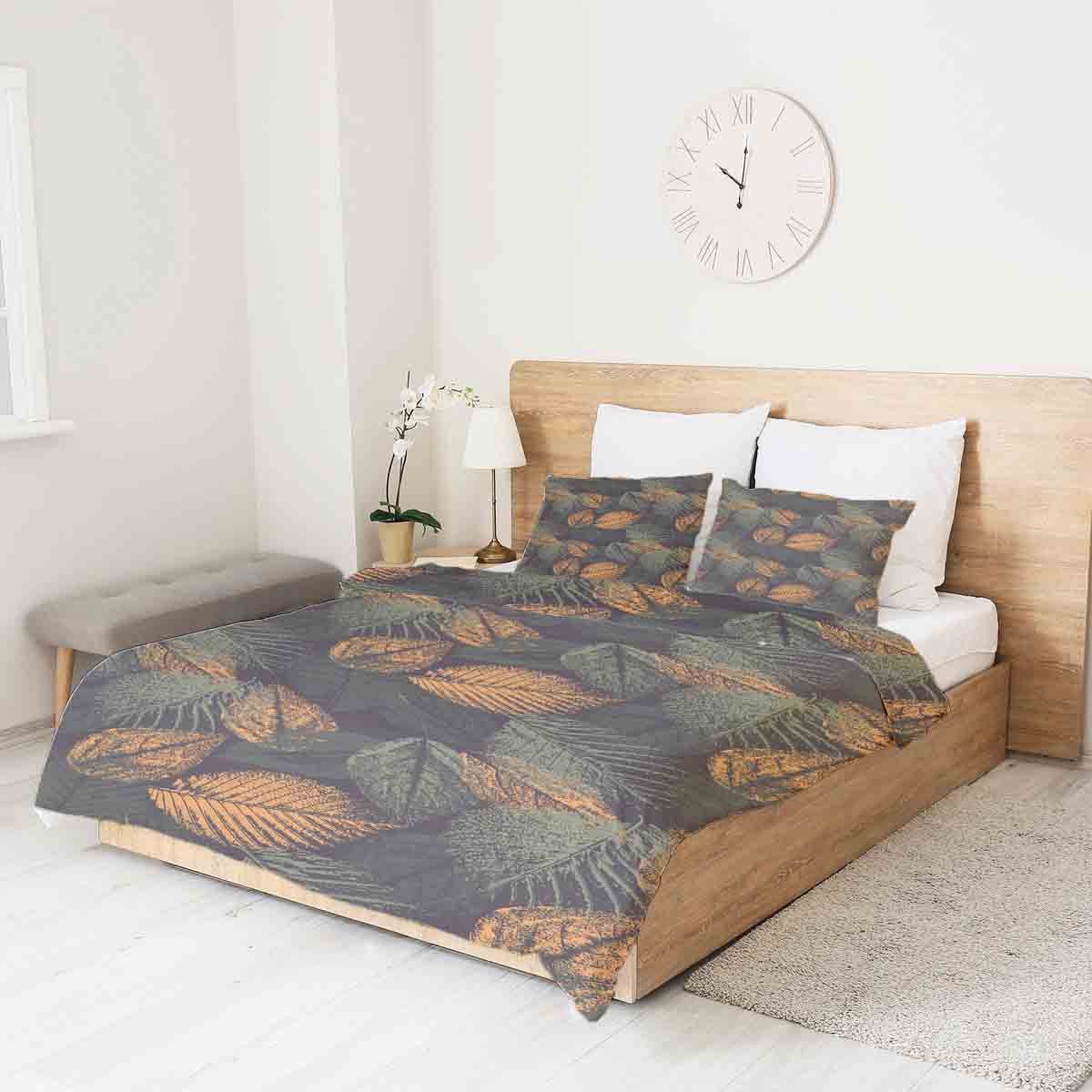 Couverture thérapeutique originale - Housse en coton motif feuille d'automne