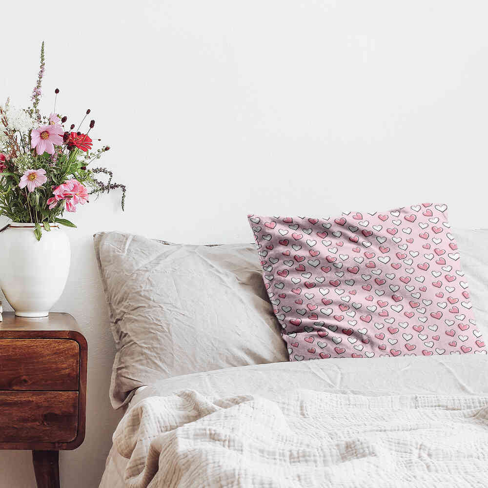 Coussin de santé doux petits cœurs