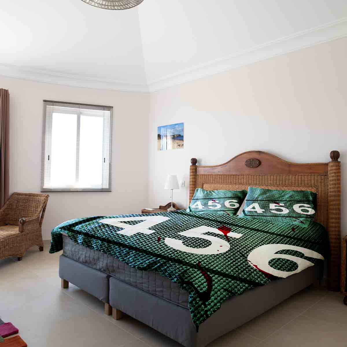 Couverture thérapeutique originale - Housse en coton verte 456