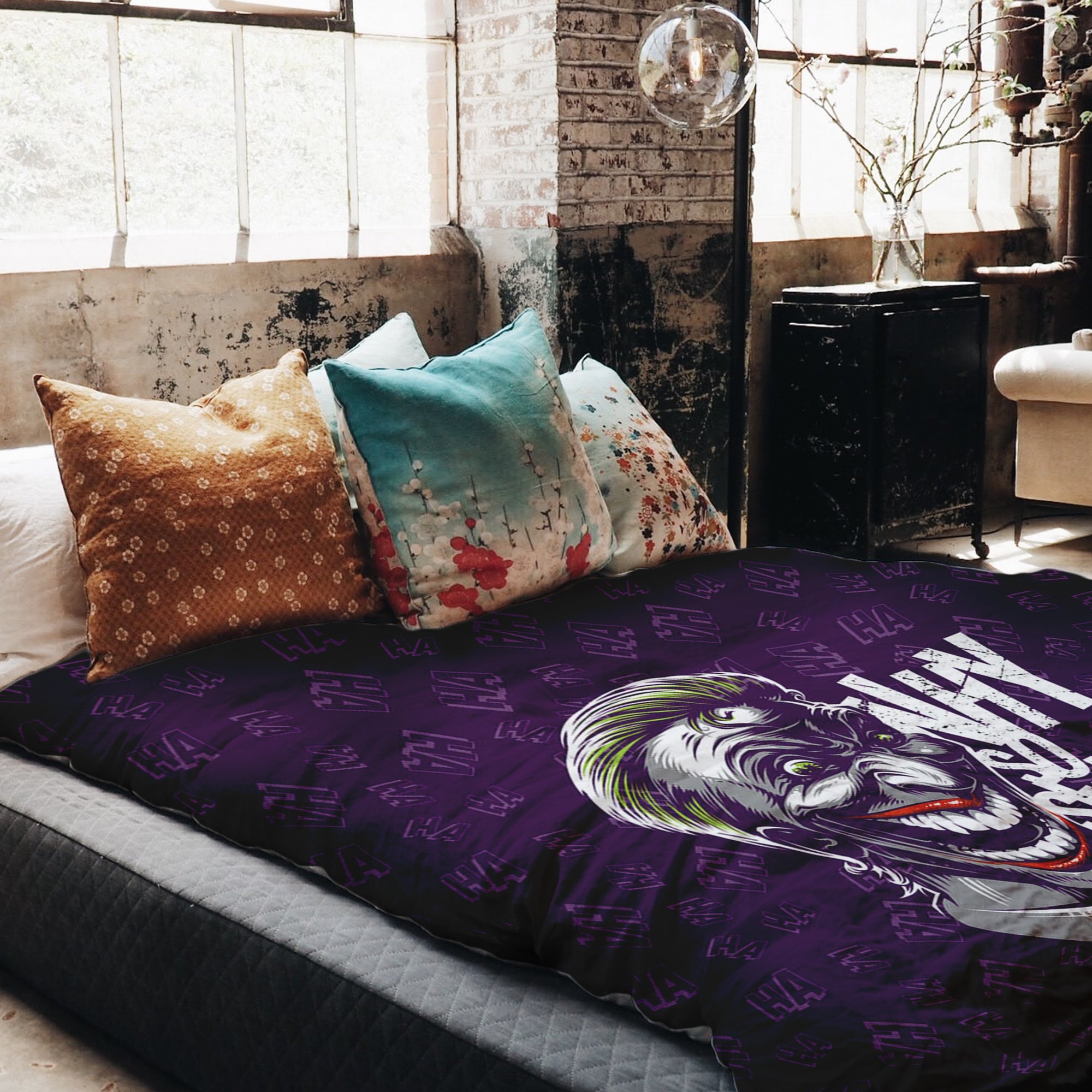 Couverture thérapeutique originale - Housse en coton violet Pourquoi si sérieux ?