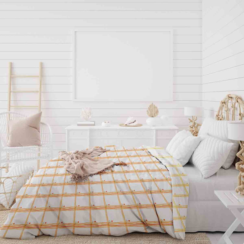 Original therapy blanket - cotton cover yellow checkered