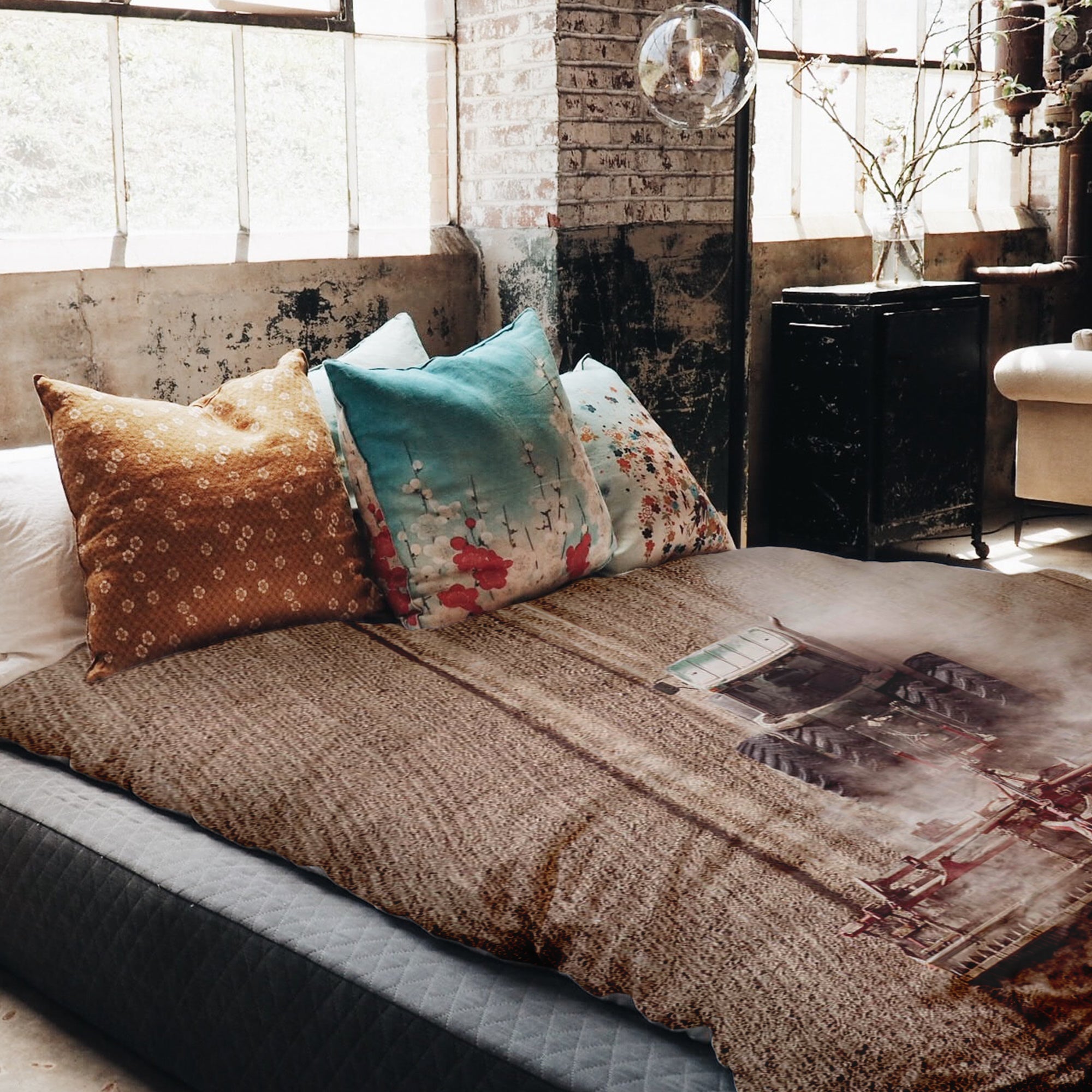 Therapy blankets bedding set tractor in the dust