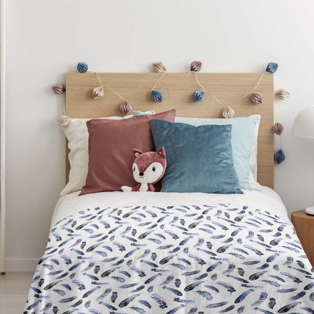 Couverture thérapeutique originale - Housse en coton Plumes