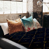Therapy blanket and bedding set, blue with anchor.