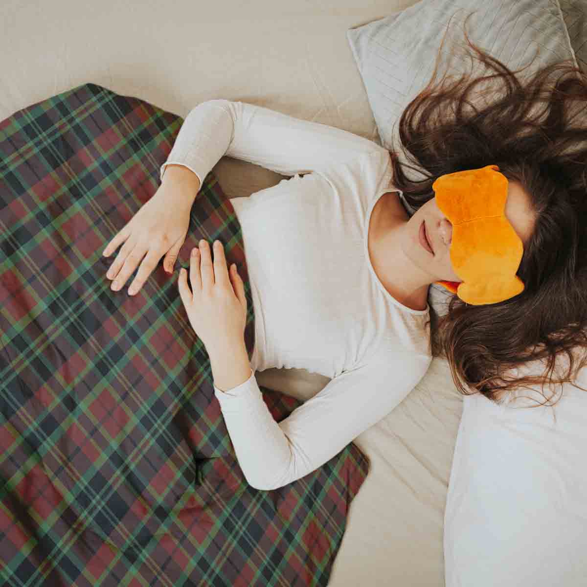 Original therapy blanket - cotton cover Christmas checkered pattern