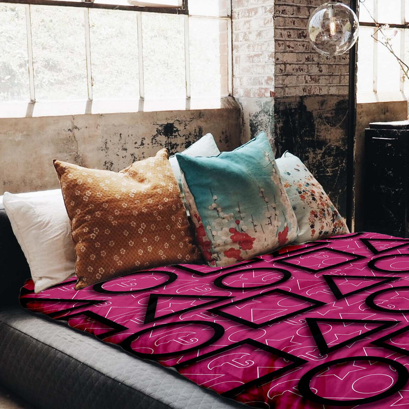 Therapy Blanket Bedding Set Pink Squid