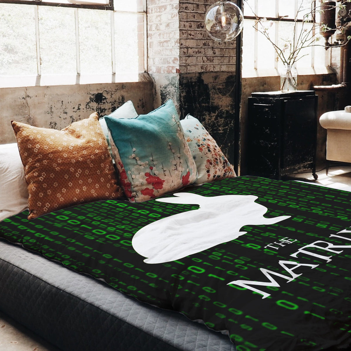 Original Therapy Blanket - Cotton Bedding Set Matrix Code Green
