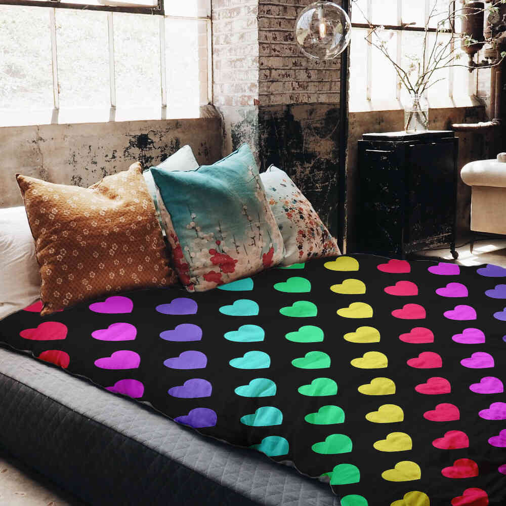 Original therapy blanket - cotton cover colorful hearts