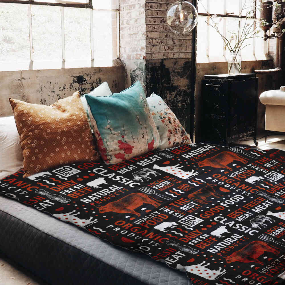 Ensemble de linge de lit et couverture thérapeutique Meat Lover