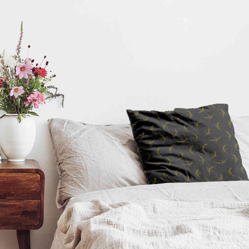 Coussin de santé gris avec blé